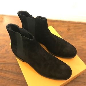 TOD'S CHELSEA BOOTS, BLACK SUEDE